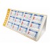 Calendário de Mesa com porta cartão Papel Supremo 300g plastificação FR 8,36x17,5cm 4x0 cores 500 unid.